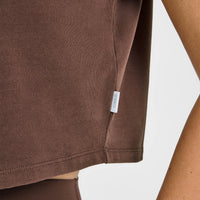 Cotton Relaxed T-Shirt | Copper Brown