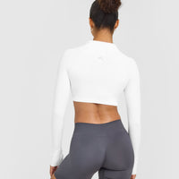 EnhanceLift™ Seamless Crop Jacket | White