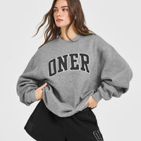 Foundations Oversized Oner 25 Sweatshirt | Charcoal Marl