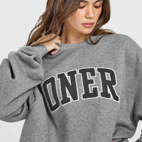 Foundations Oversized Oner 25 Sweatshirt | Charcoal Marl