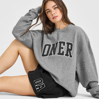 Foundations Oversized Oner 25 Sweatshirt | Charcoal Marl