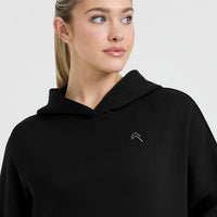 All Day Longline Hoodie | Black