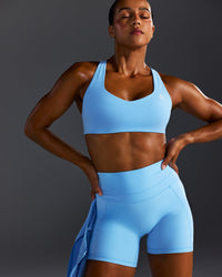 EasyLift™ Cross Back Sports Bra | Arctic Blue