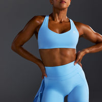 EasyLift™ Cross Back Sports Bra | Arctic Blue