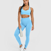 EasyLift™ Cross Back Sports Bra | Arctic Blue