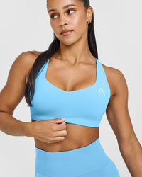 EasyLift™ Cross Back Sports Bra | Arctic Blue
