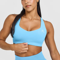 EasyLift™ Cross Back Sports Bra | Arctic Blue