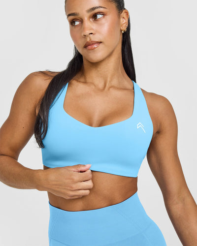 EasyLift™ Cross Back Sports Bra | Arctic Blue