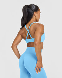 EasyLift™ Cross Back Sports Bra | Arctic Blue
