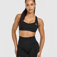 EasyLift™ Cross Back Sports Bra | Black