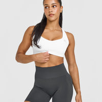 EasyLift™ Cross Back Sports Bra | White