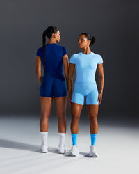 Go To Seamless Fitted Mid Top | Arctic Blue