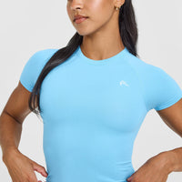Go To Seamless Fitted Mid Top | Arctic Blue