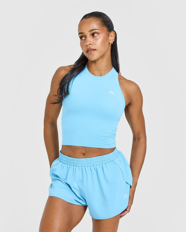 Go To Seamless Fitted Mid Vest | Arctic Blue