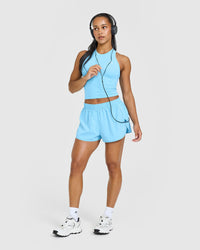 Go To Seamless Fitted Mid Vest | Arctic Blue