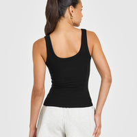 Mellow™ Rib Scoop Neck Vest | Black