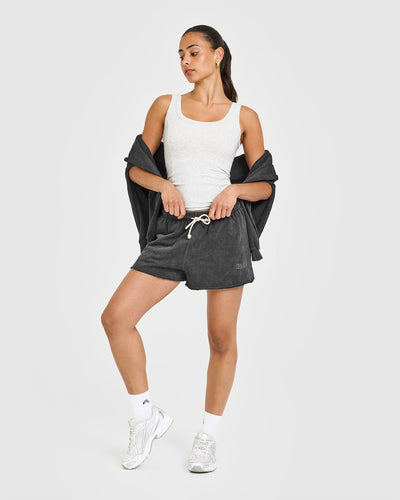 Mellow™ Rib Scoop Neck Vest | Light Grey Marl