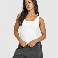 Mellow™ Rib Scoop Neck Vest | White