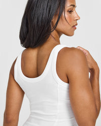 Mellow™ Rib Scoop Neck Vest | White