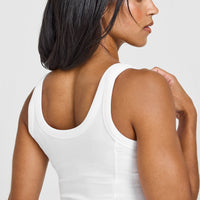 Mellow™ Rib Scoop Neck Vest | White