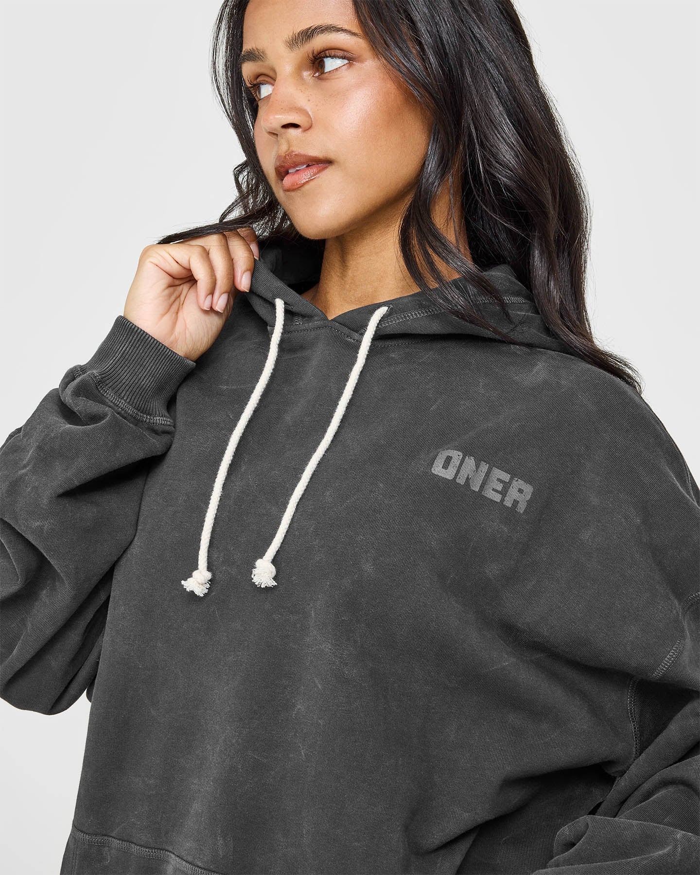 Raw Lounge Oversized Hoodie | Washed Black