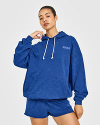 Raw Lounge Oversized Hoodie | Washed Vintage Navy