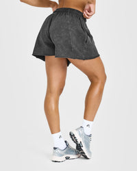 Raw Lounge Oversized Shorts | Washed Black