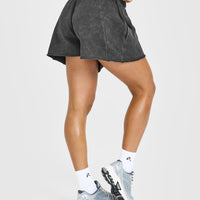 Raw Lounge Oversized Shorts | Washed Black