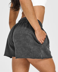 Raw Lounge Oversized Shorts | Washed Black