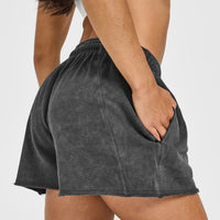 Raw Lounge Oversized Shorts | Washed Black