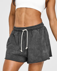 Raw Lounge Oversized Shorts | Washed Black