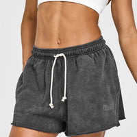 Raw Lounge Oversized Shorts | Washed Black
