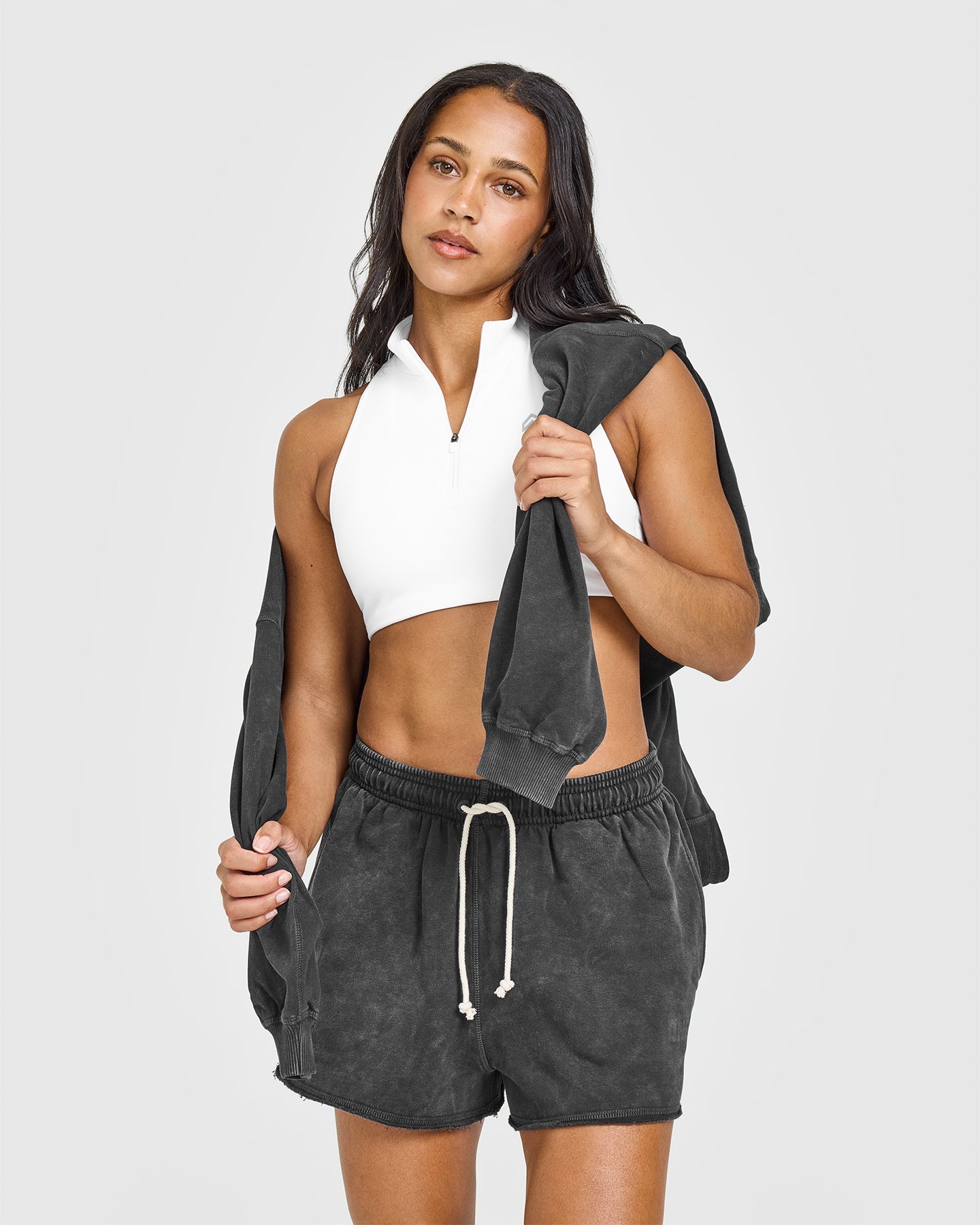 Raw Lounge Oversized Shorts | Washed Black