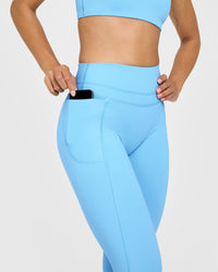 Unified High Waisted Pocket Leggings | Arctic Blue