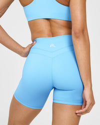 Unified High Waisted Pocket Shorts 6" | Arctic Blue