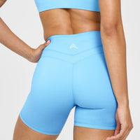 Unified High Waisted Pocket Shorts 6" | Arctic Blue