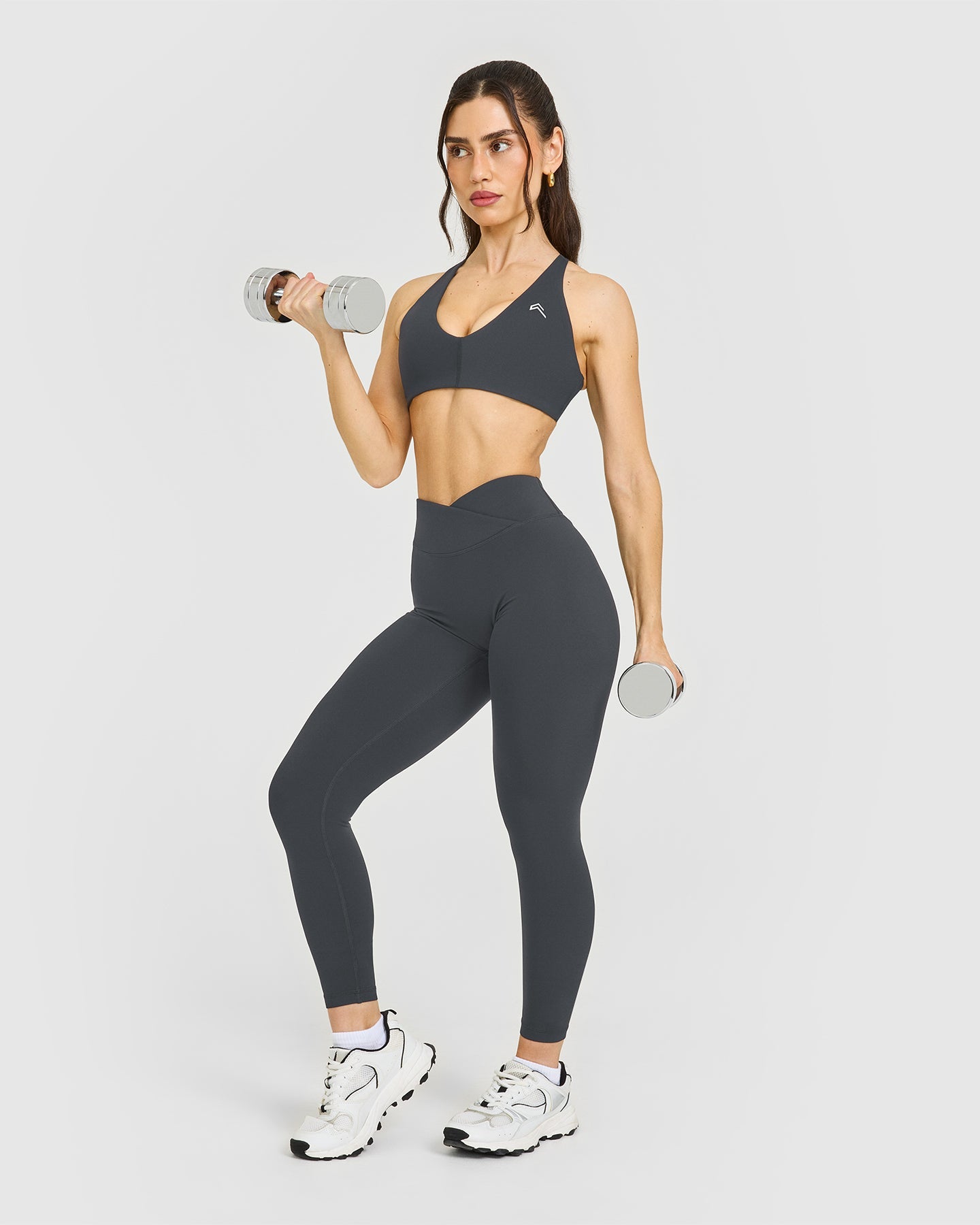 Unified Wrap Leggings White Logo | Coal