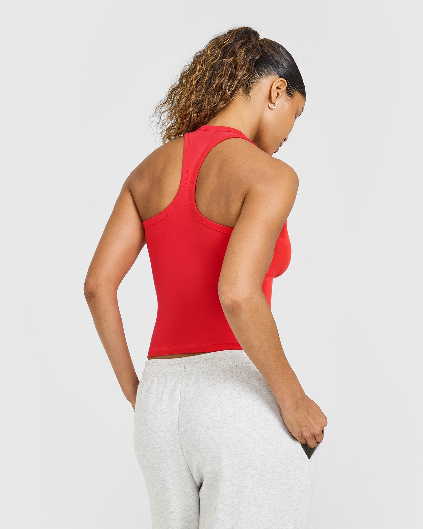 Cotton Fitted Vest | Muscle Mommy Red