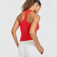 Cotton Fitted Vest | Muscle Mommy Red