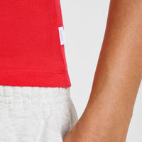 Cotton Fitted Vest | Muscle Mommy Red