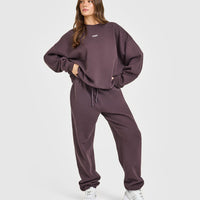 Mid Weight Relaxed Joggers | Umber Brown