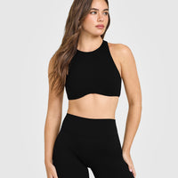 SoftMotion™ High Neck Sports Bra | Black