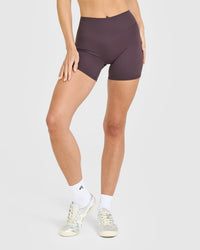 SoftMotion™ High Waisted Shorts 6" | Dark Umber Brown
