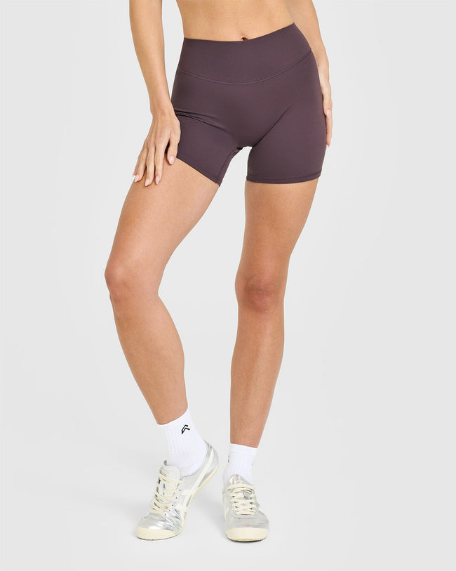 SoftMotion™ High Waisted Shorts 6" | Dark Umber Brown