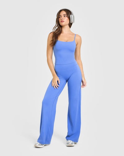 SoftMotion™ Straight Leg Bottoms | Glaucous Blue