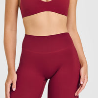 SoftMotion™ Straight Leg Bottoms with White Logo | Ruby Red