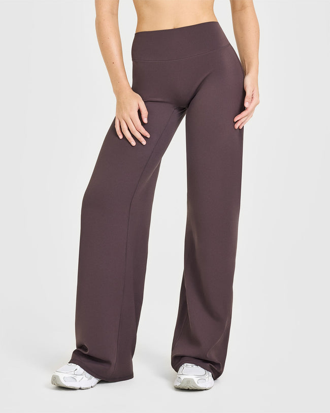SoftMotion™ Straight Leg Bottoms | Dark Umber Brown