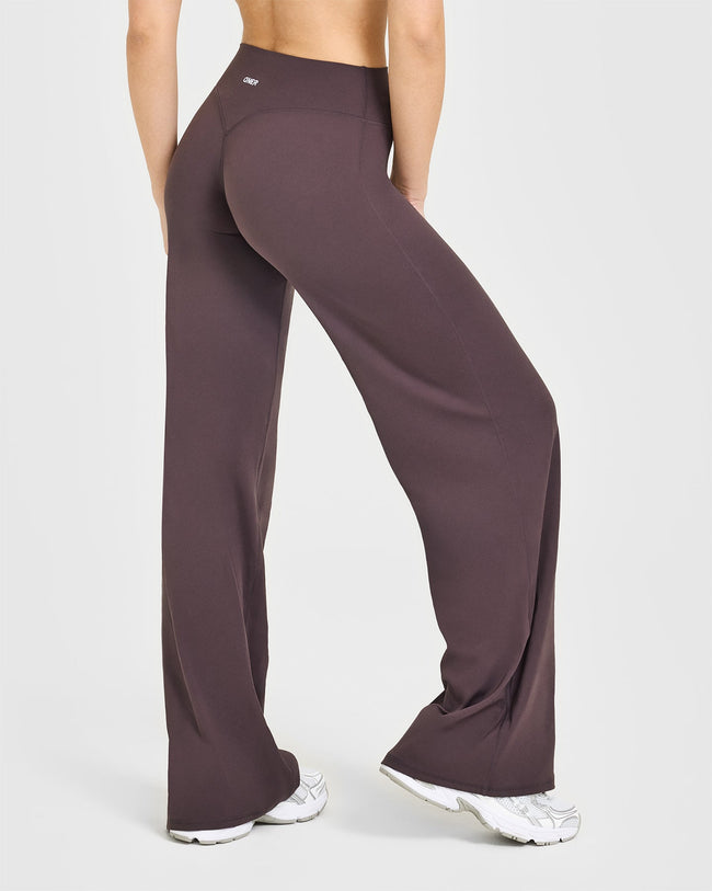 SoftMotion™ Straight Leg Bottoms | Dark Umber Brown