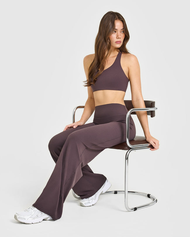 SoftMotion™ Straight Leg Bottoms | Dark Umber Brown