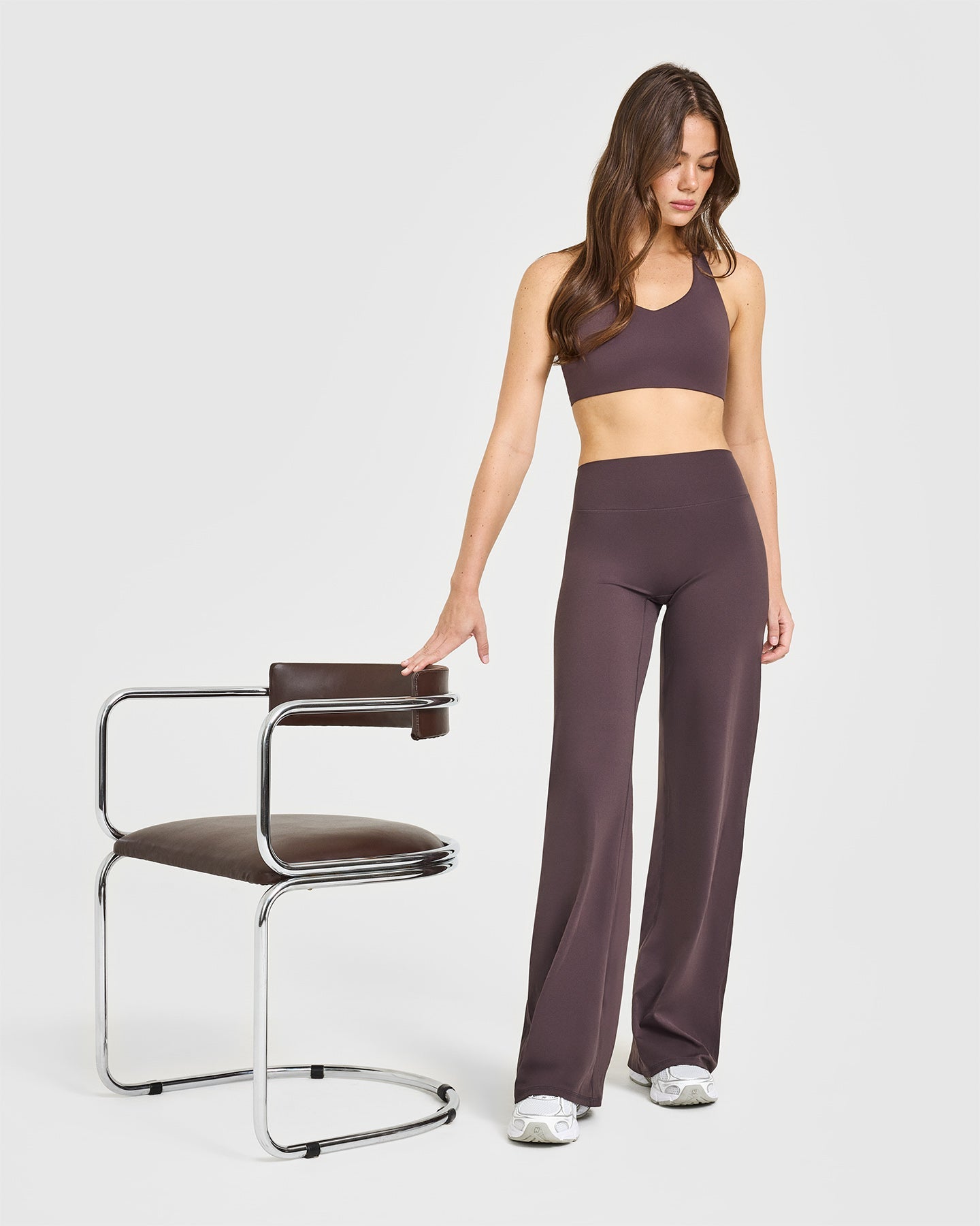 SoftMotion™ Straight Leg Bottoms | Dark Umber Brown